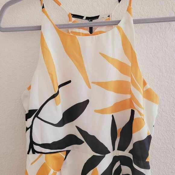 Esley Womens Fit & Flare Dress Multicolor White Floral Lined Scoop Neck S A2 - Picture 3 of 10